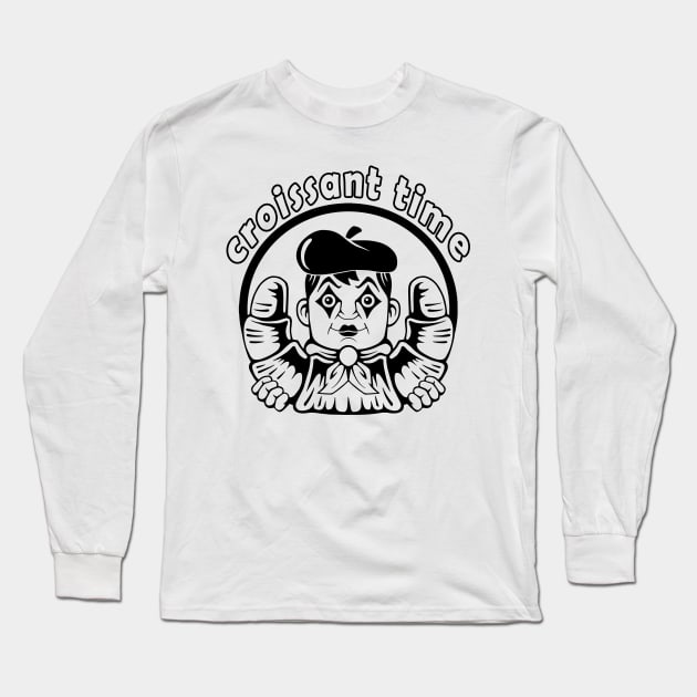 mime with croissant Long Sleeve T-Shirt by YMFargon